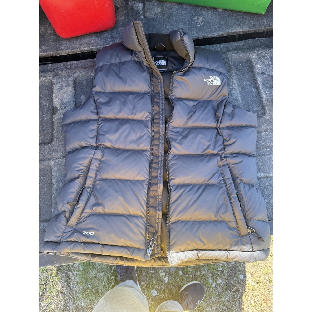 North Face 700 Down Vest Womens M Black Puffer Jacket Full‎ Zip Warm